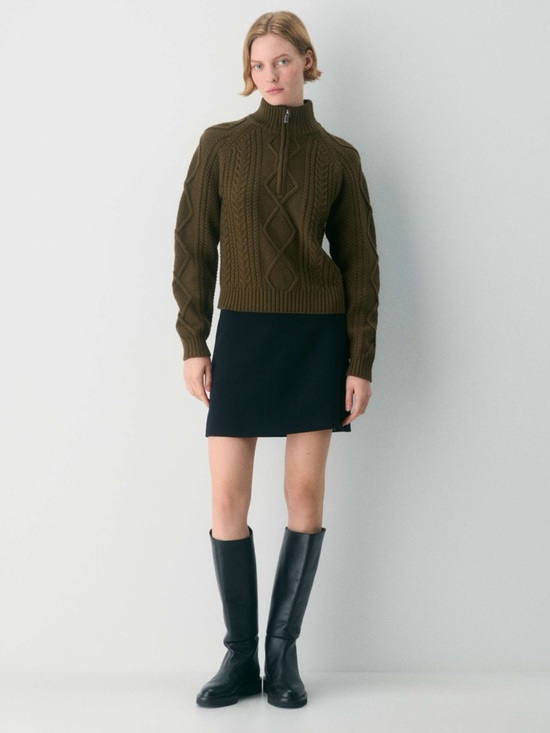 Aritzia Sweaters - Aritzia cable knit merino wool mastery 1/4 zip Sweater New w tag! Size S GWP